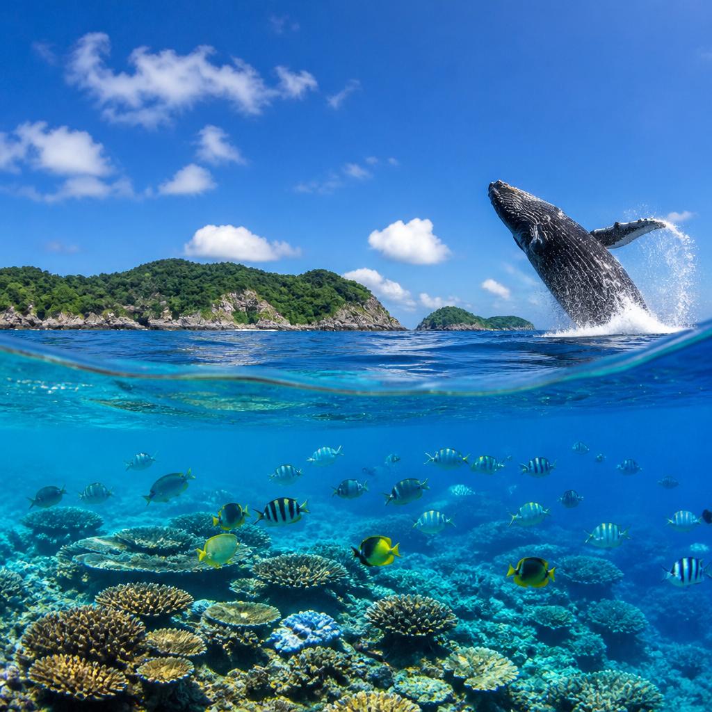 慶良間諸島の海でシュノーケリングとホエールウォッチングを楽しもう！